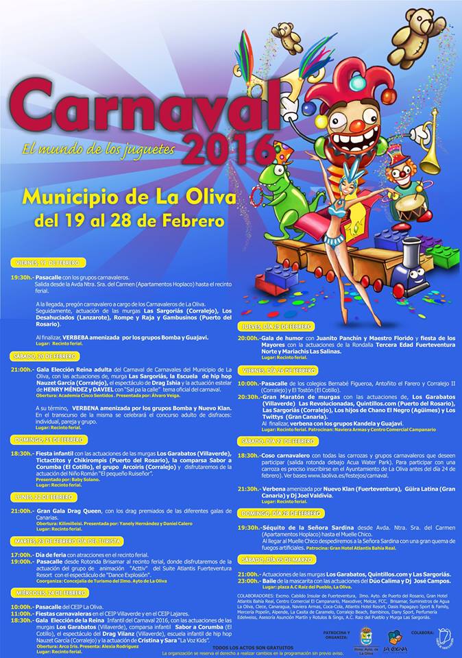 Carnaval 2016 Corralejo Program