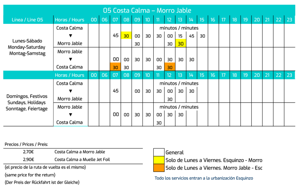 Bus Costa Calma Morro Jable 3 Autobus Costa Calma Morro Jable