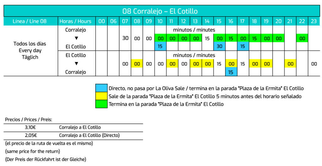Bus Corralejo El Cotillo 3 Bus Corralejo El Cotillo