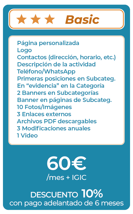Lista De Precios Sponsor Basic