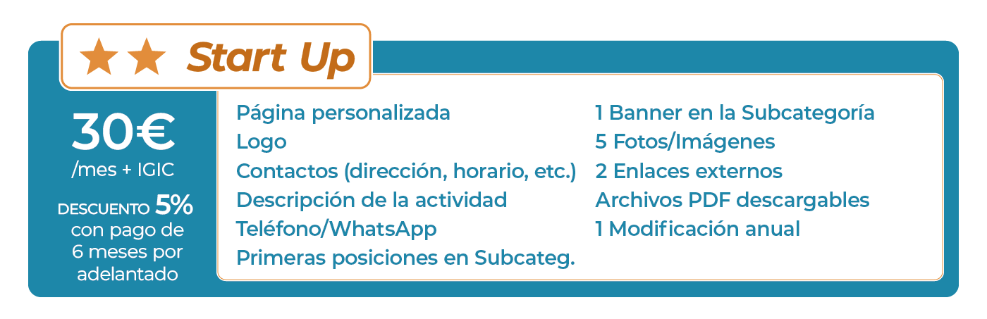 Lista De Precios Start Up