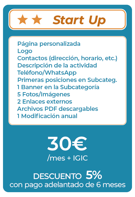 Lista De Precios Sponsor Start Up