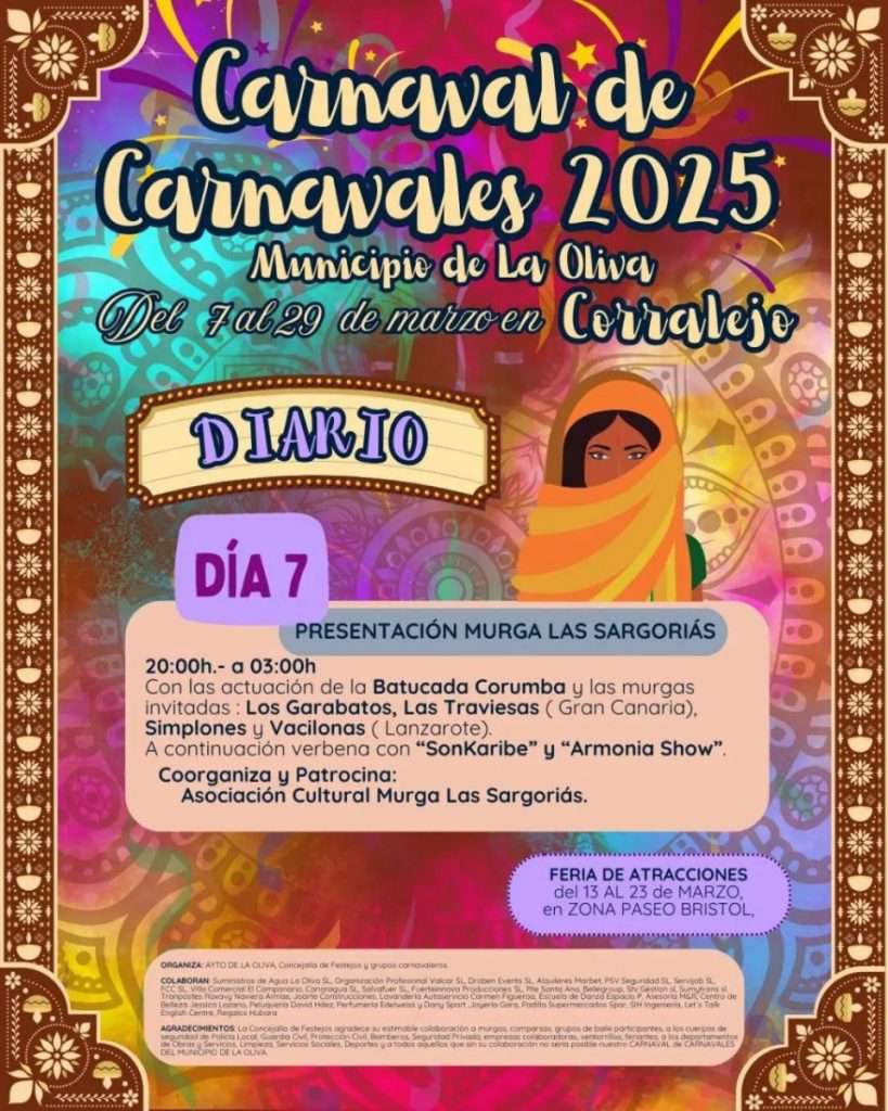 El Programa Del Carnaval De Corralejo 2025 9 Carnaval Corralejo 2025